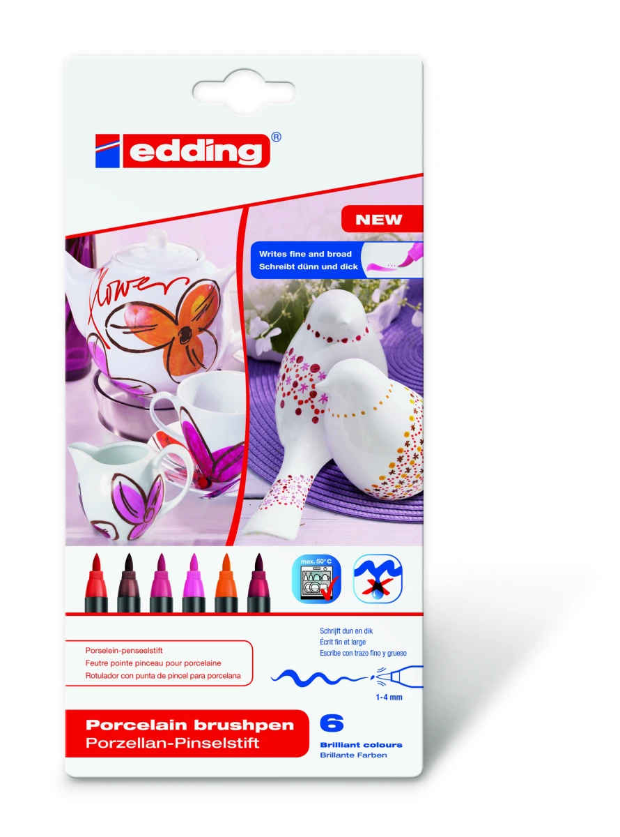 EDDING Porzellanmarker 4200 1-4 mm - 6 Warm Colours