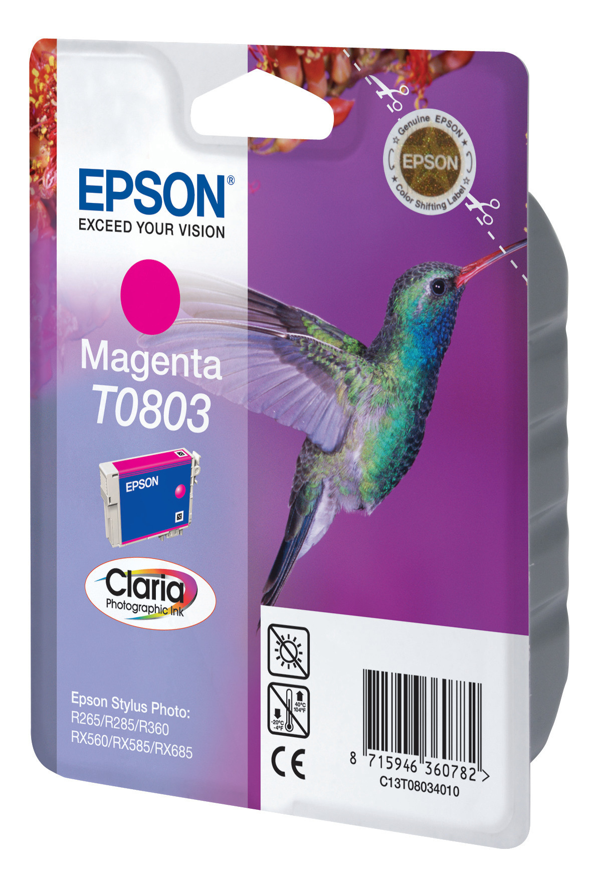 Epson Tintenpatrone magenta (C13T08034010, T0803)