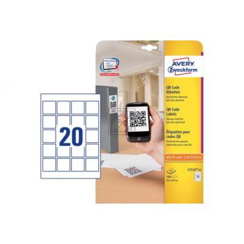 AVERY ZW. Etiketten QR Code 45x45mm L7121-25 500 Stück