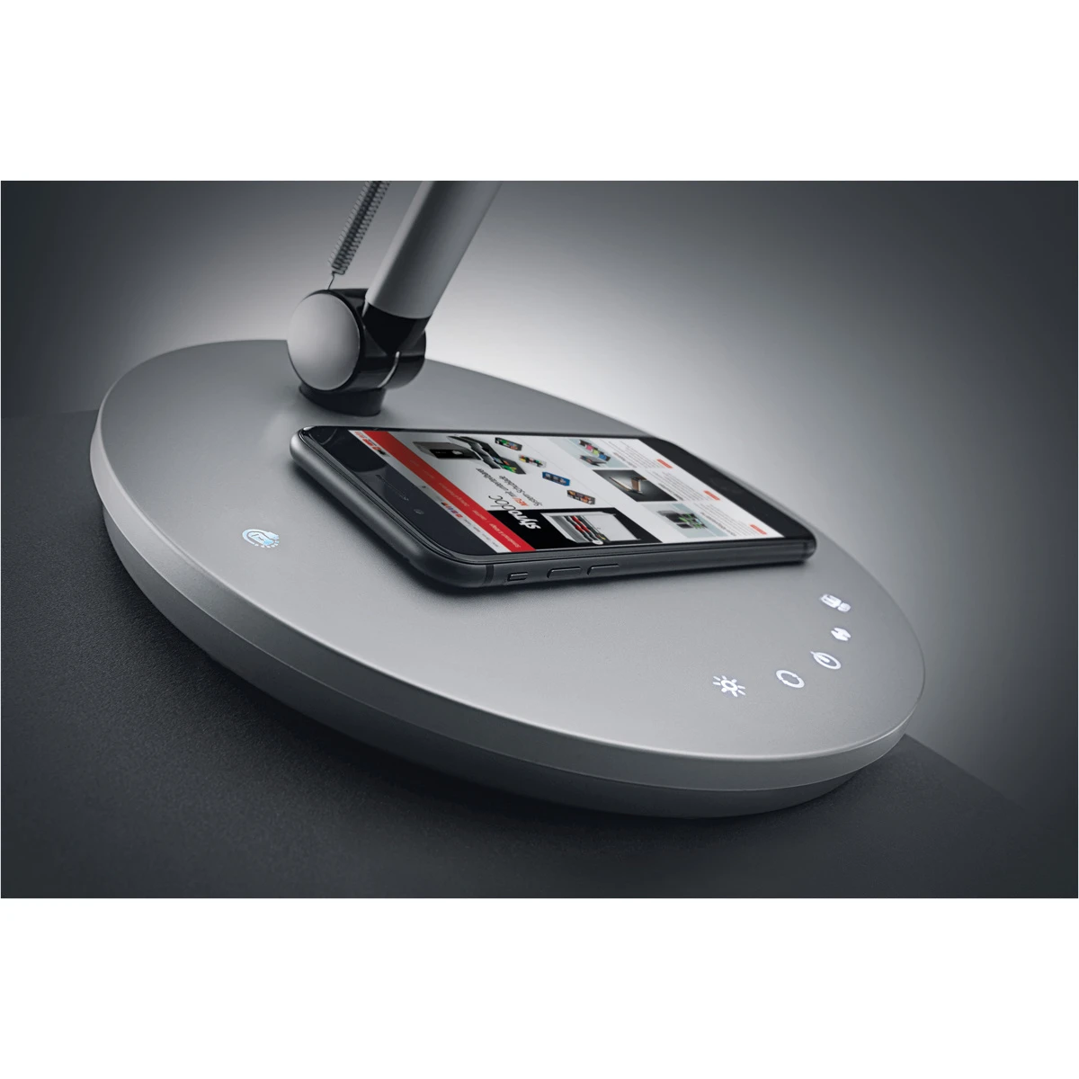 LED Smart Tischlampe mit Wireless Charger, anthrazit