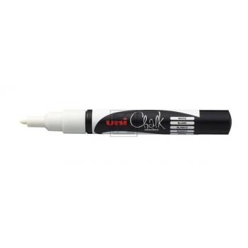 UNI-BALL Chalk-Marker 0,9-1,3mm PWE3MS WE weiss