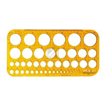 RUMOLD Kreisschablone 1-36mm 2010 orange/transp.