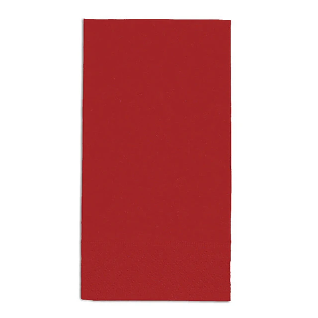 Edelweiss Servietten rot, 3-lagig, 40 x 40 cm, 1/8 Kopffalz, randgeprägt, Pack à 100 Stück