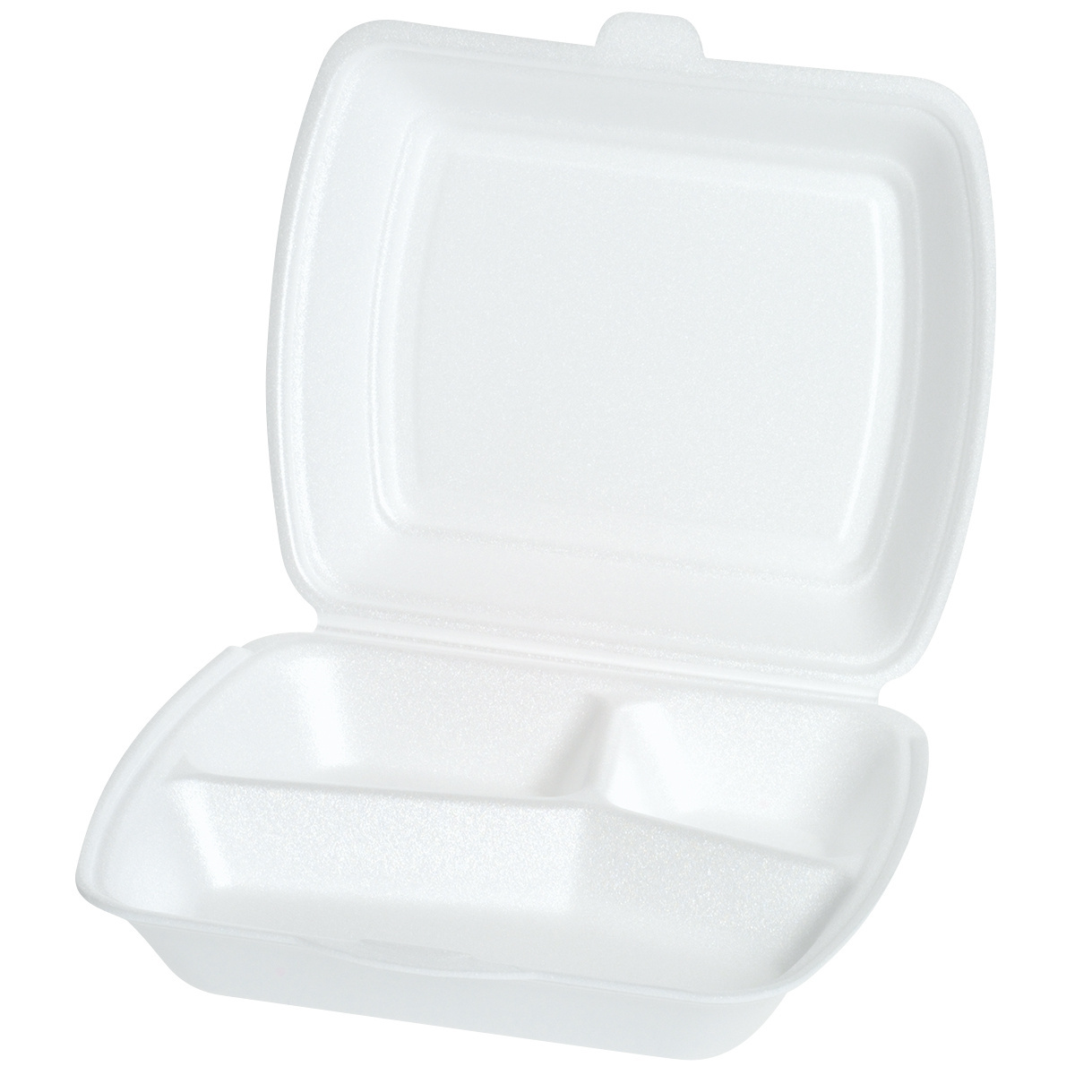 Einweg-Menüschalen für Inhalt 700 ml, 23 x 19 x 7 cm, 3-teilig, Pack à 100 Stück