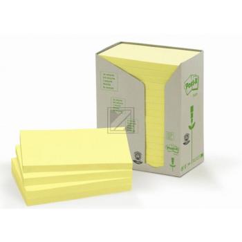 Post-It Haftnotizen Recycling Tower gelb 127 x 76 mm Inh.16