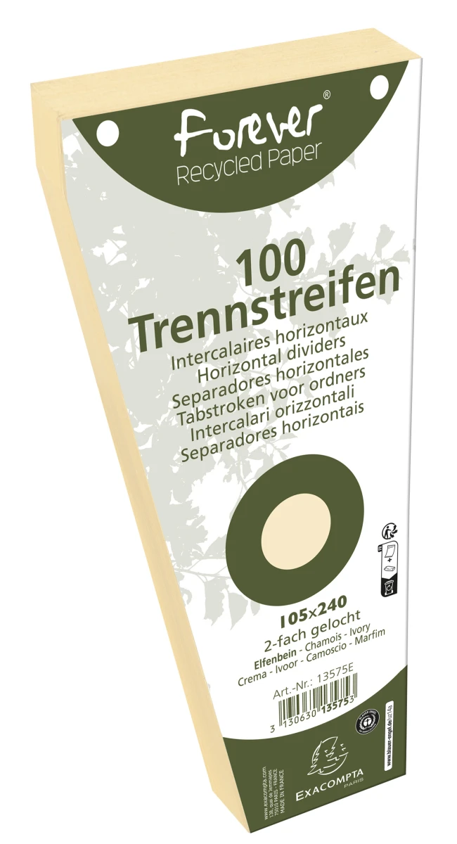 EXACOMPTA Trennstreifen trapezförmig, 100 Stück