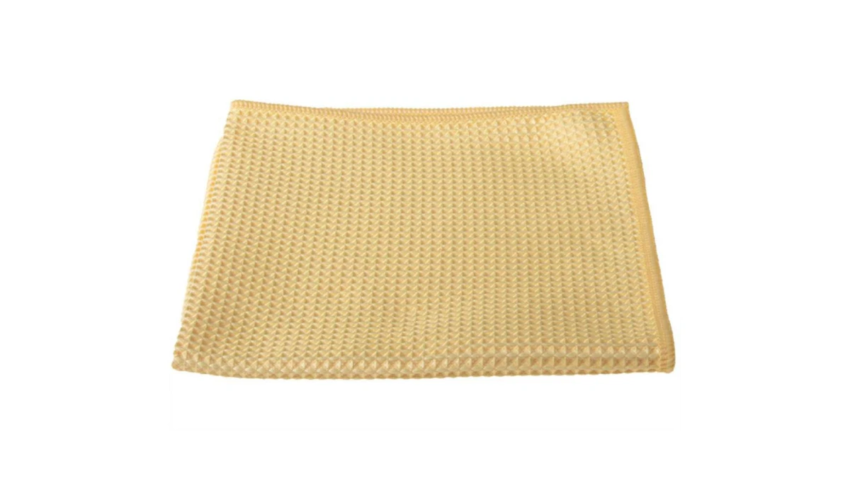 Chiffon gaufré en microfibres 40 x 40cm, jaune, 290g/m2, sachet de 5 pièces