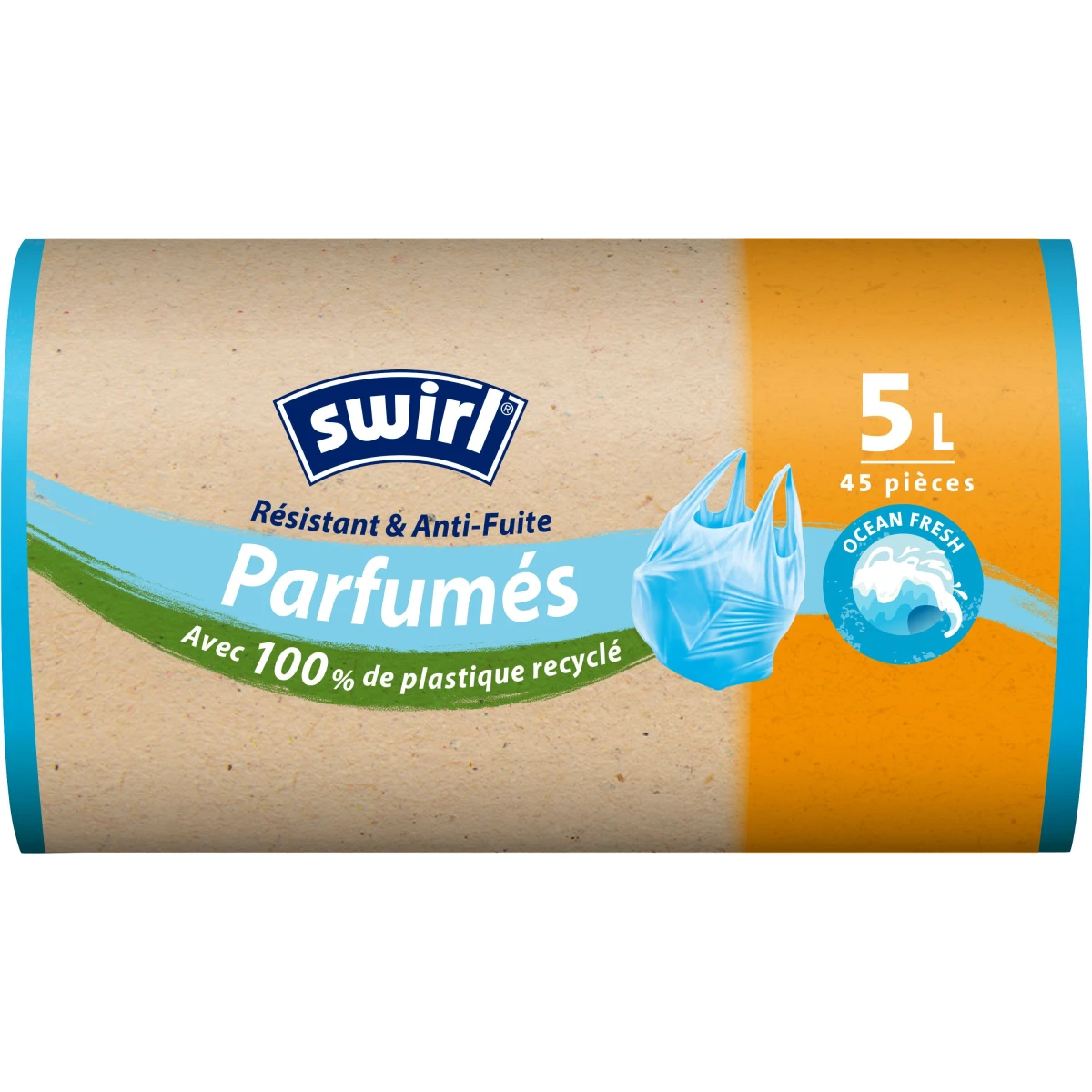 SWIRL Duft-Müllbeutel Ocean 5 L, 45 Stück