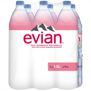 Evian Mineralwasser, ohne Kohlensäure 6 x 1.5 Liter