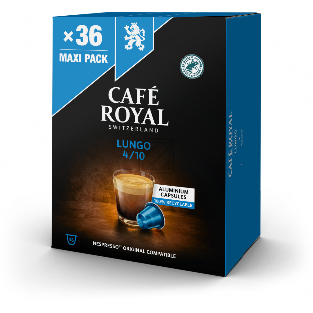 CAFEROYAL Kaffeekapseln Alu 10165289 Lungo 36 Stk.