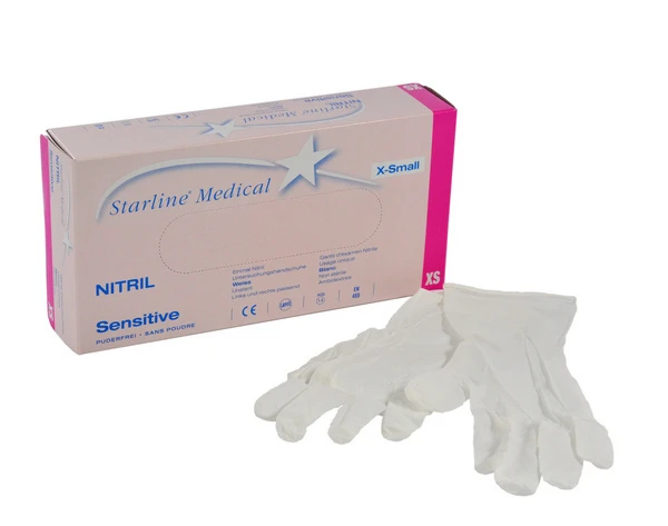 STARLINE MEDICAL Nitrilhandschuhe Sensitive Gr. XS, 100 Stück