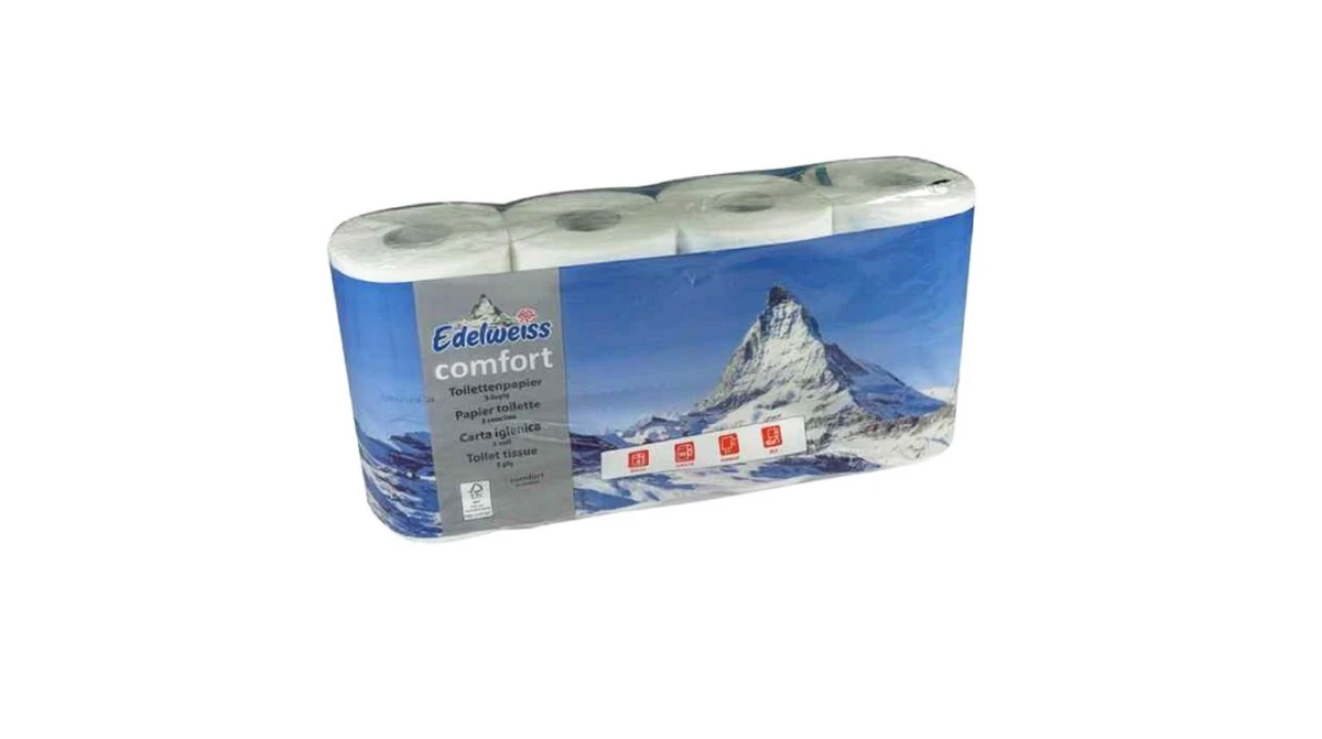 EDELWEISS WC-Papier Comfort 3-lagig, 8 Rollen