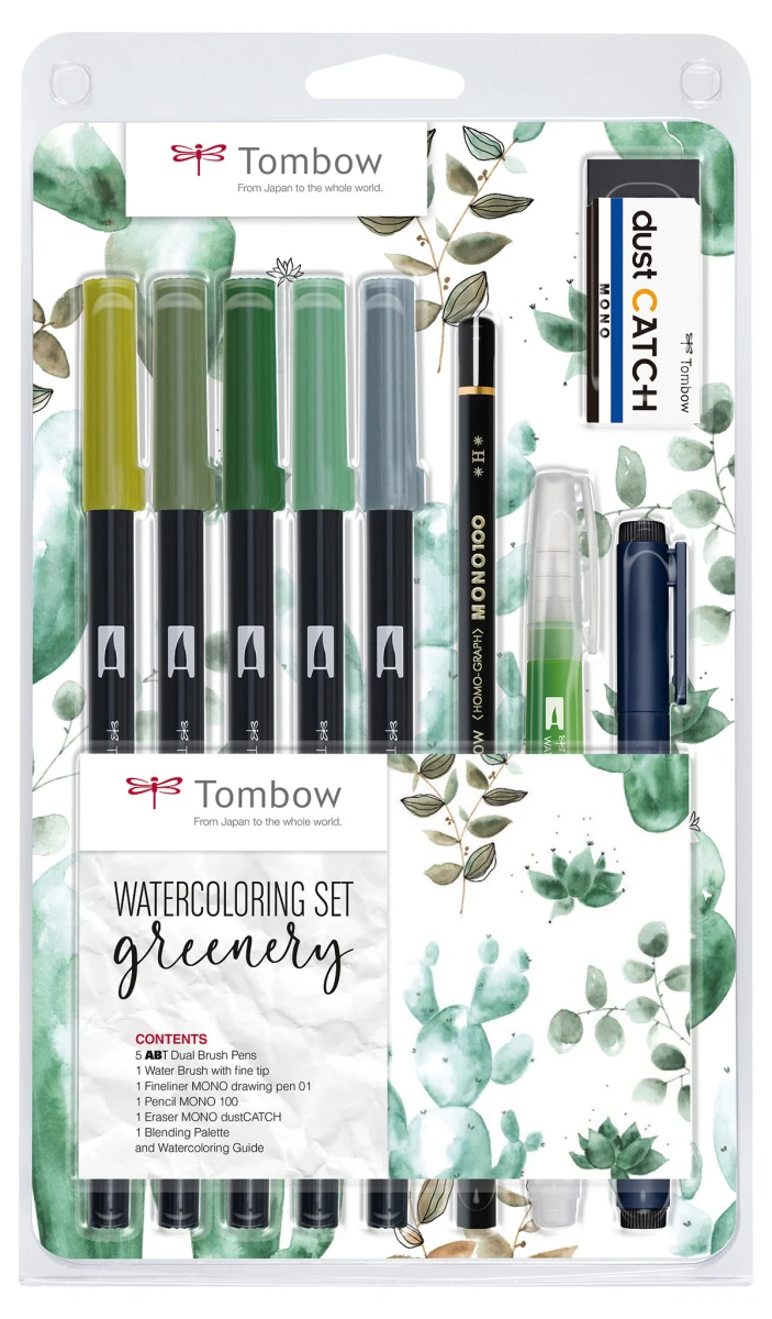 TOMBOW Watercolor Set Greenery