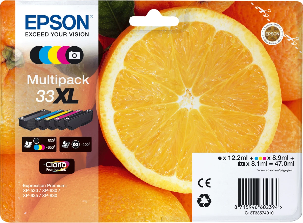 EPSON Multipack Tinte 33XL CMYBKPBK