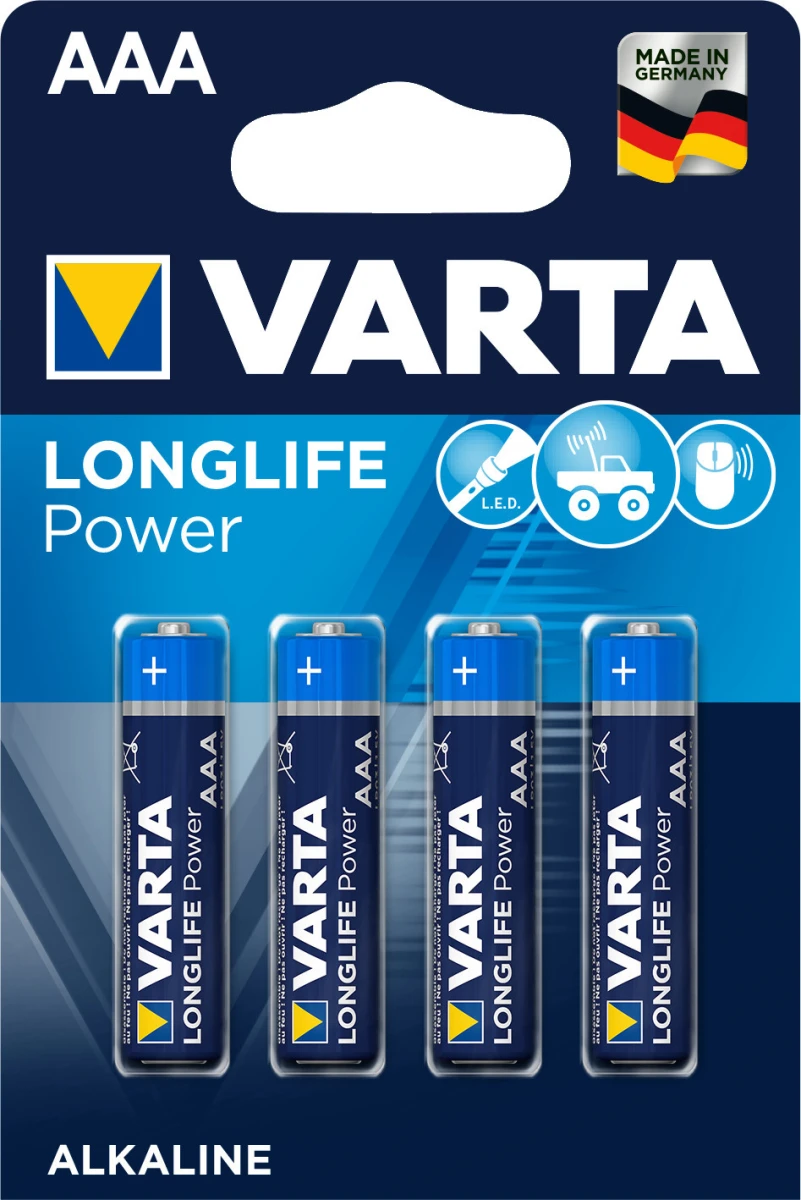 VARTA Batterie Longlife Power AAA/LR03 – 4er Pack
