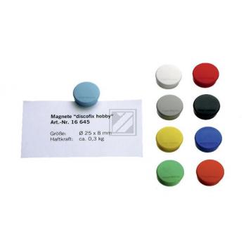 MAGNETOP. Magnet Discofix Hobby 25mm 1664506 rot, ca. 0.3 kg 10 Stk.