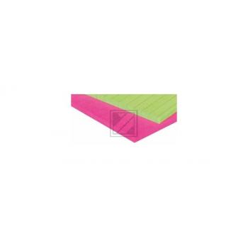 POST-IT Block Super Sticky 125x200mm 5845-SSEU grün/pink, 2x45 Blatt, liniert