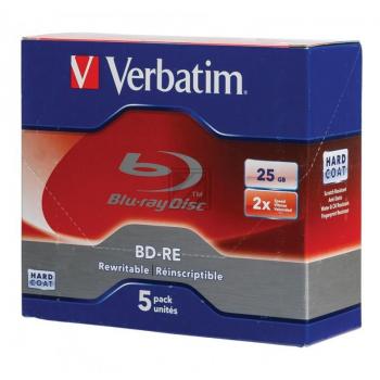 VERBATIM BD-RE 25GB RW 2x (5) JC 43615 Single Layer wiederbeschreibbar