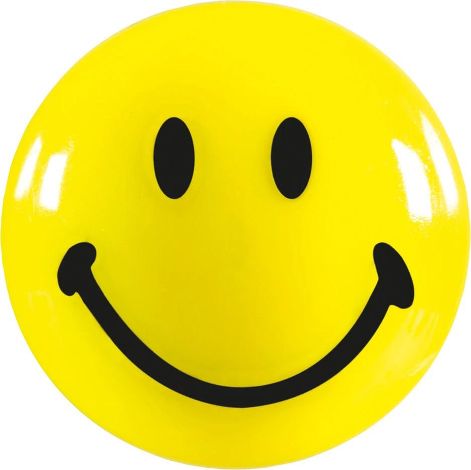 MAGNETOPLAN Smiley Magnete gelb-schwarz 20 mm - 8 Stk.