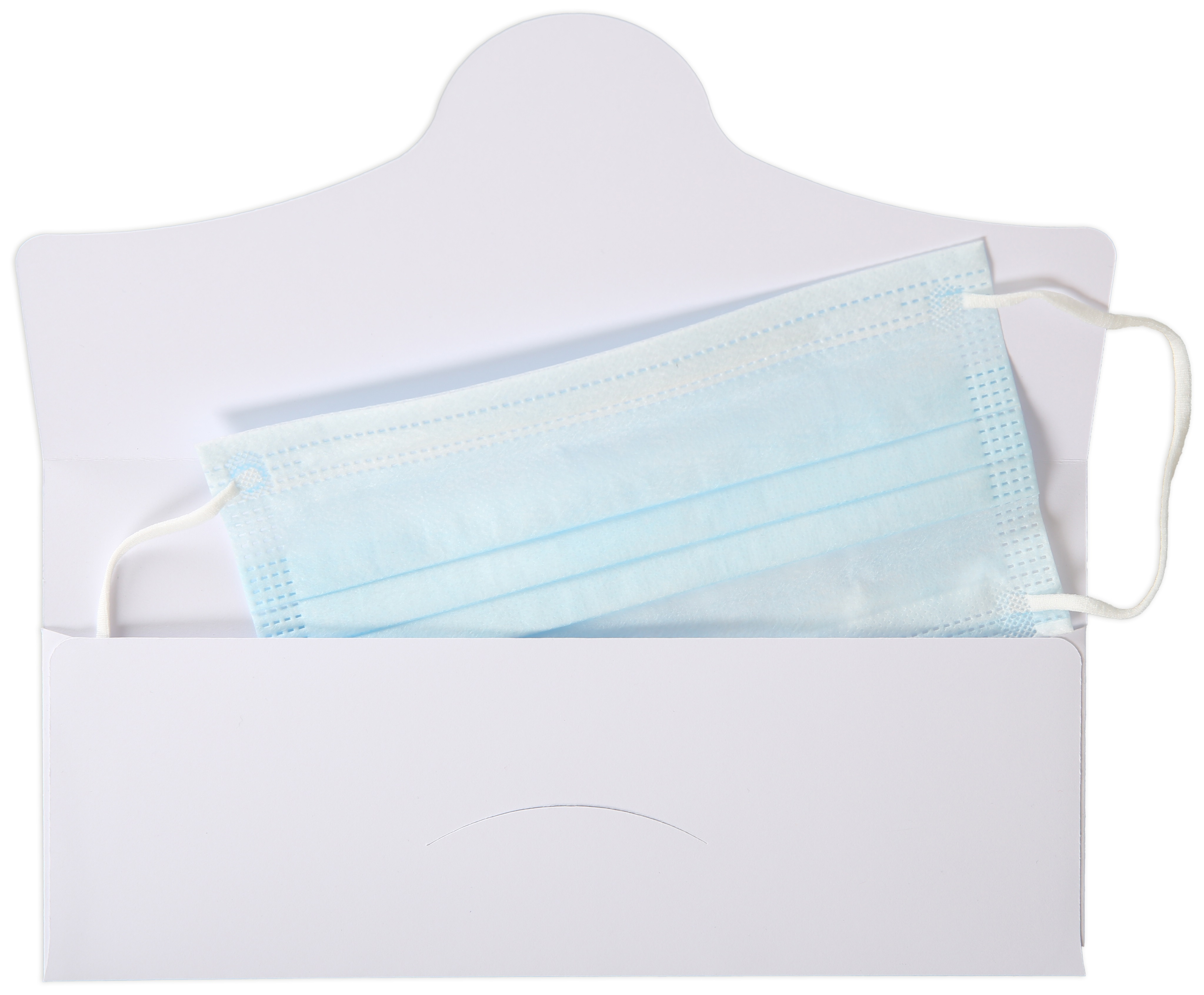 Maskentasche aus Papier, Format C5/6, mit Steckverschluss, 229 x 114 mm, Bund à 10 Stk