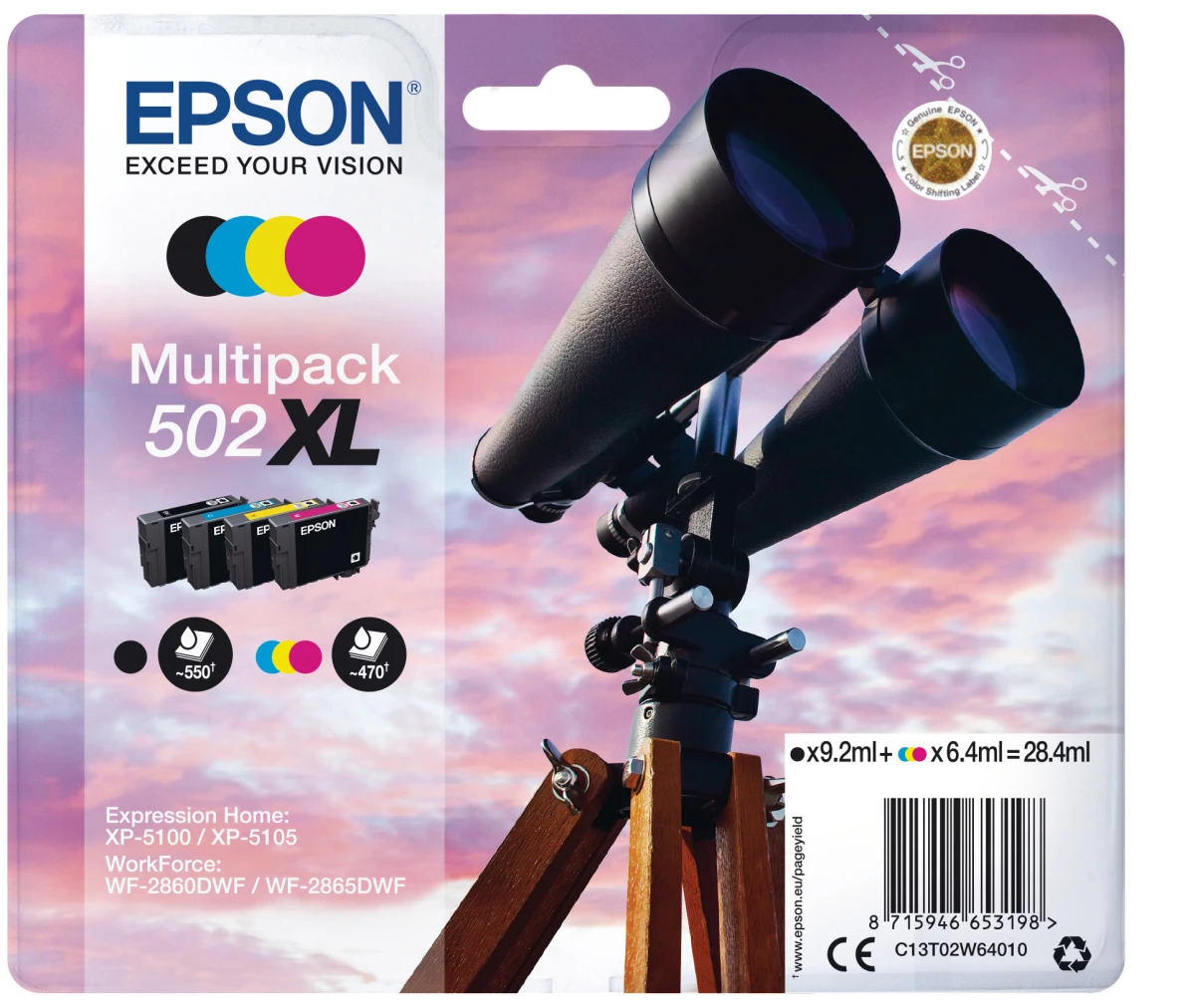 EPSON Multipack Tinte 502XL CMYBK