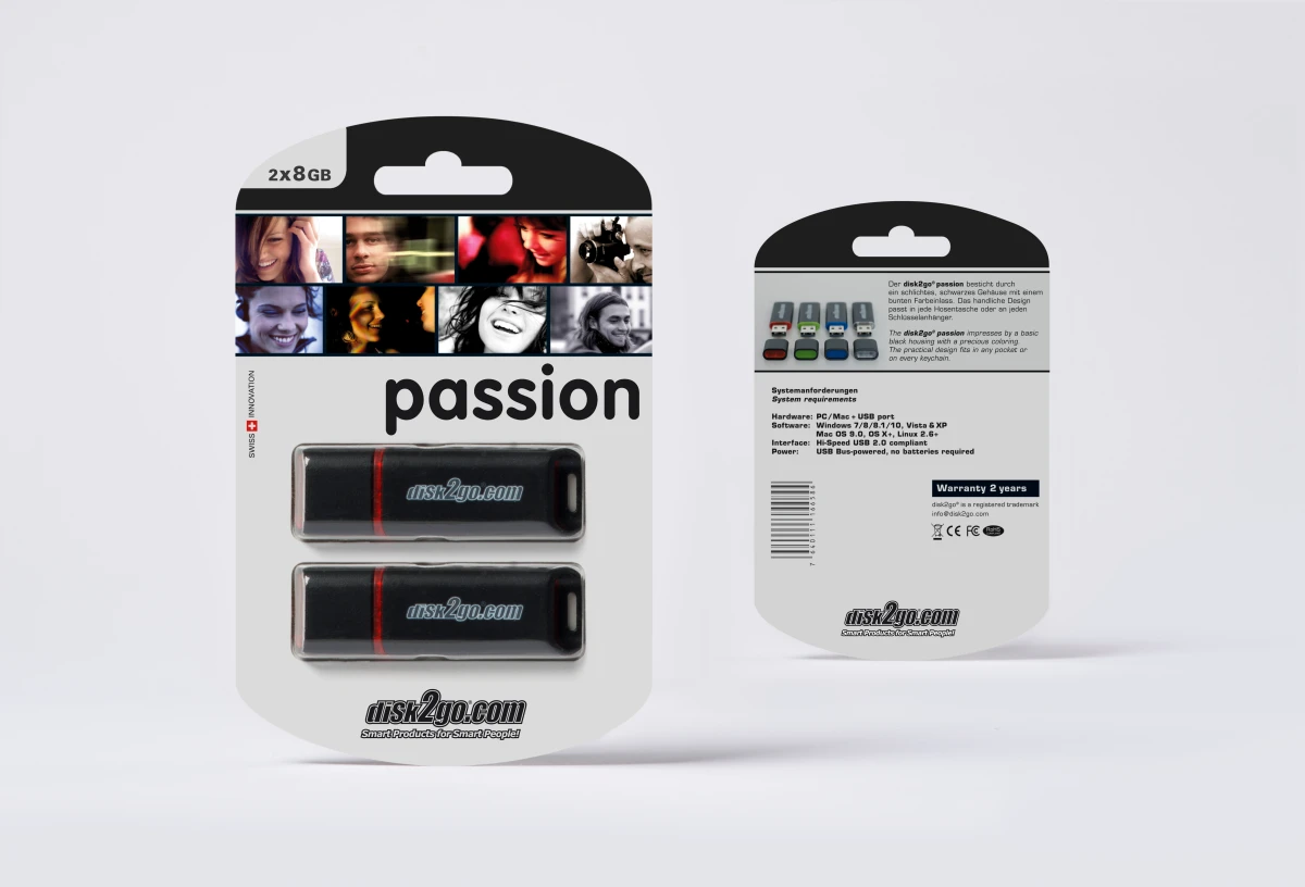 DISK2GO USB-Stick passion 2.0 - 8 GB (2x)