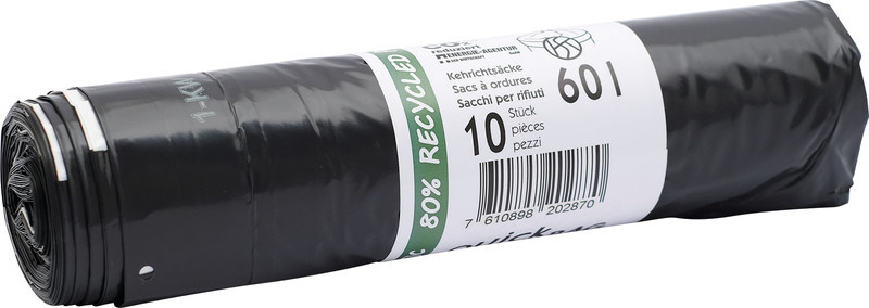 Rolle à 10 Kehrichtsäcke mit OKS-Signet 60 Liter, schwarz