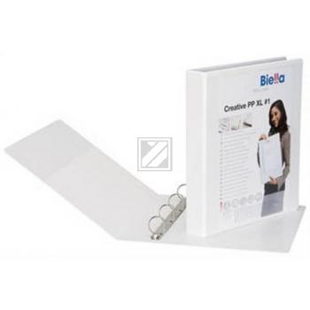 BIELLA Zeigebuch Creative XL#1 4.5cm 447430.01 weiss, 4-Ring, Sichttasche A4