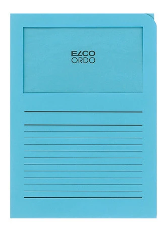 ELCO Ordo Classico mit Linien, blau, Pack à 100 Stück