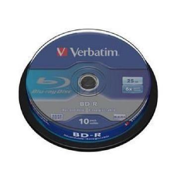 VERBATIM BD-R 25GB 6x (10) CB 43742 Cake Box