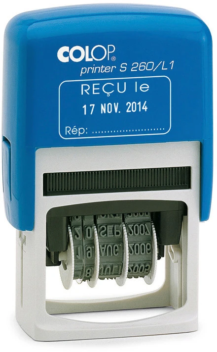 COLOP S260L1/F Datumstempel "Reçu le"  F