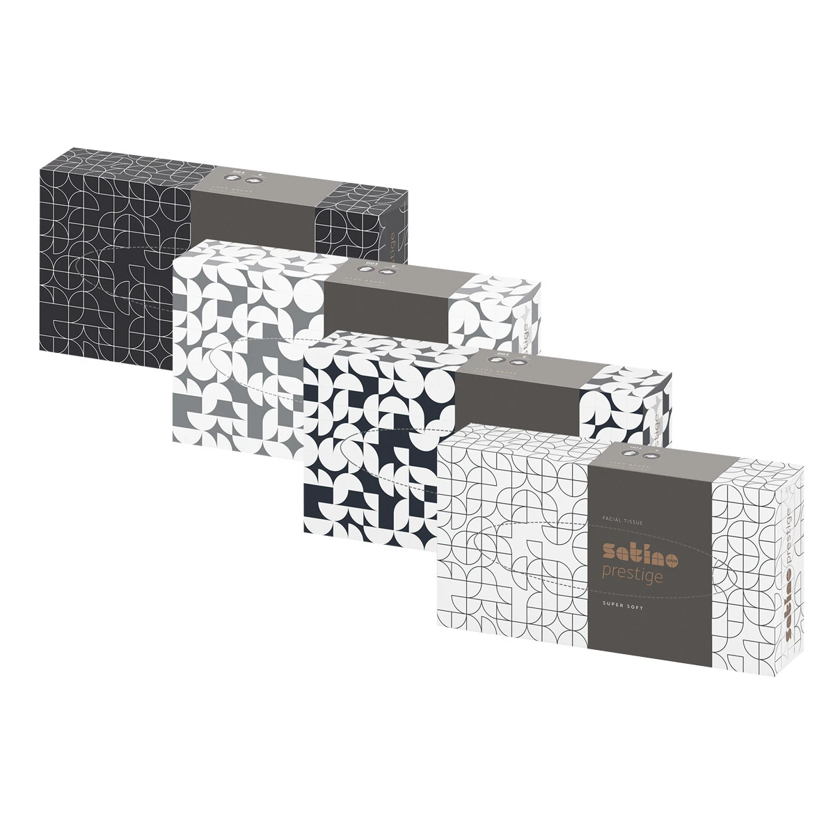 Satino prestige Kosmetiktücher 2-lagig, hochweiss, 21 x 20.5cm, Box à 100 Stück