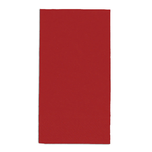 Edelweiss Servietten rot, 3-lagig, 40 x 40 cm, 1/8 Kopffalz, randgeprägt, Pack à 100 Stück