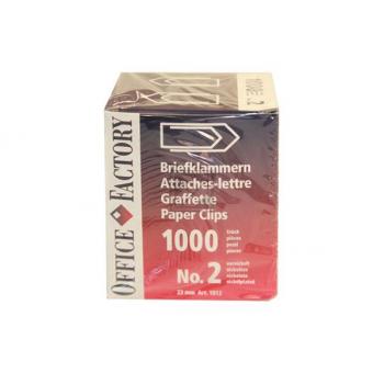 SMART OF. Büroklammern Gr.2 1012 vernickelt, 23mm 1000 Stk.