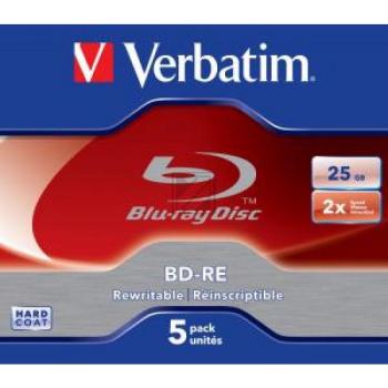 VERBATIM BD-RE 25GB RW 2x (5) JC 43615 Single Layer wiederbeschreibbar
