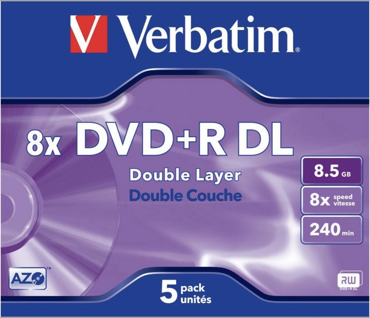 Verbatim 5-Pack DVD+R DL 4.7 GB