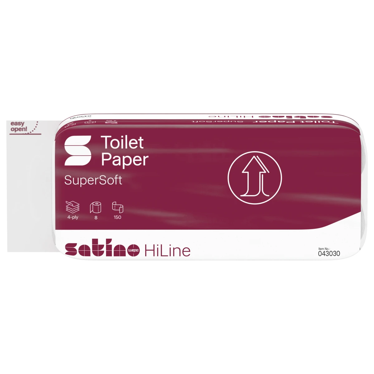 SATINO WC-Papier HiLine 4-lagig, 8 Rollen