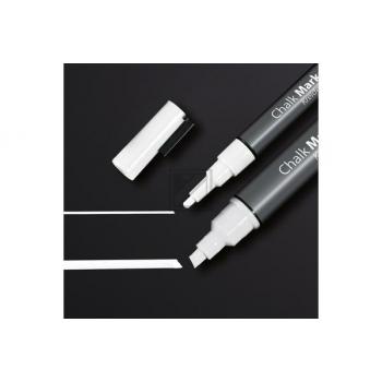 SIGEL Kreidemarker 20 + 50 GL176 weiss,abwischbar 2 Stück