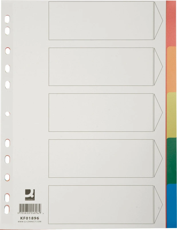 Q-CONNECT Blankoregister 5-teilig