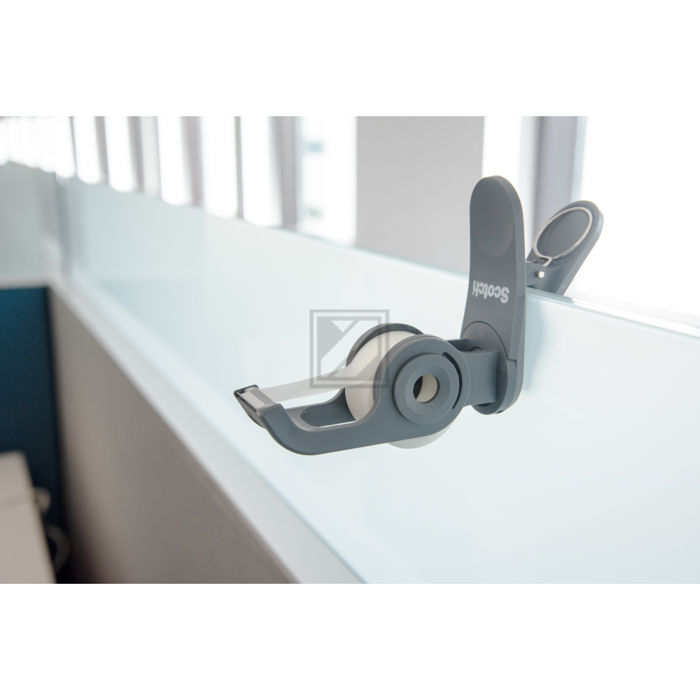 SCOTCH Abroller Clip and Twist d.grau C19CLIPCG 1 Rolle Magic Tape 19mmx8.89m