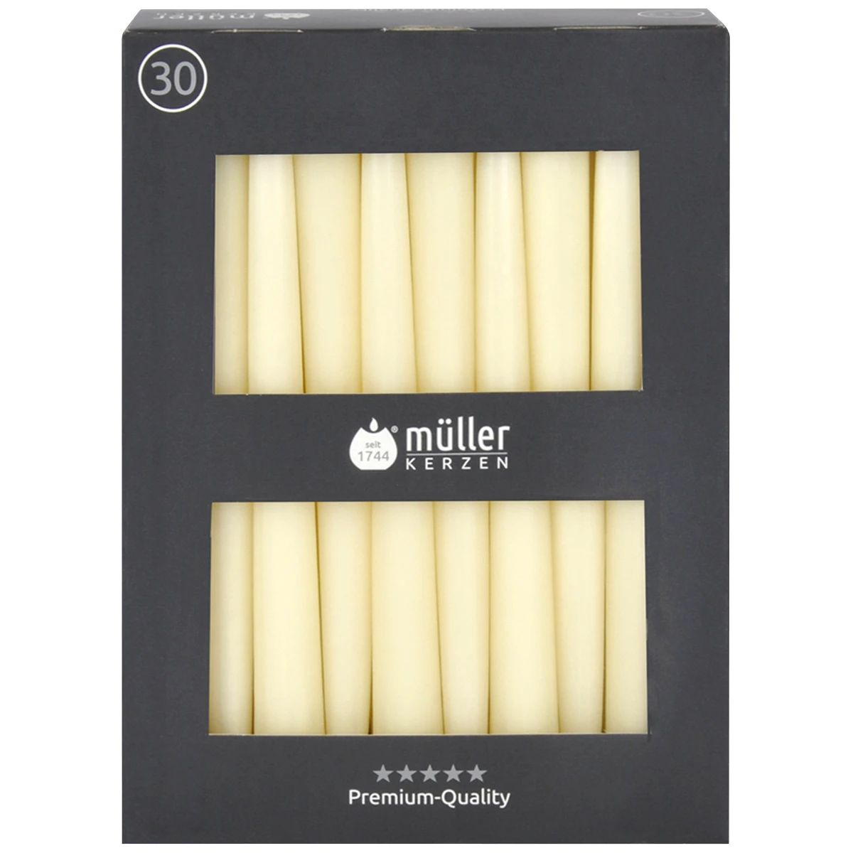 MÜLLER Spitzenkerzen Premium-Quality 30 Stück
