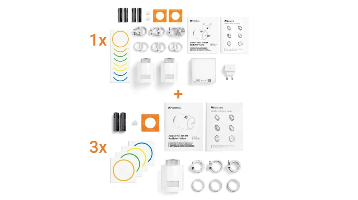 Netatmo 5x Smarte Heizkörperthermostate + Hub