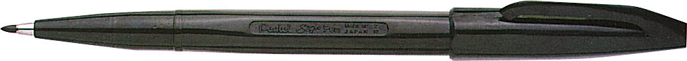 Pentel Faserschreiber SignPen 0.8 mn bis 2.0 mm, Schreibfarbe schwarz