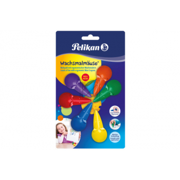 PELIKAN Wachsmalmäuse Blister 803328 6 Stück ass.