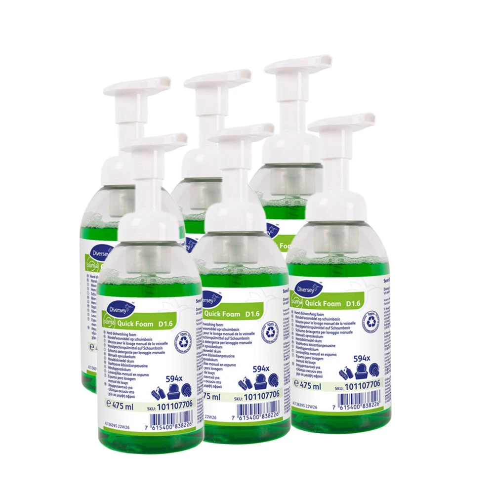 SUMA Handspülmittel Quick Foam D1.6, 6 x 475 ml