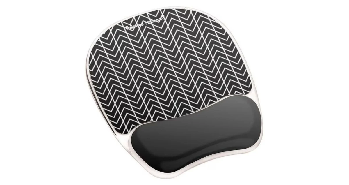 FELLOWES Chevron Mauspad mit Handgelenkstütze