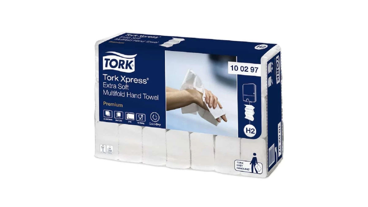 Tork Papierhandtücher 2-lagig, hochweiss, W-Falzung, Karton à 2'100 Stück