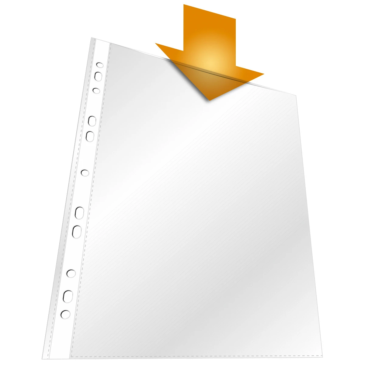 DURABLE Prospekthülle PP mit Lochrandverstärkung genarbt