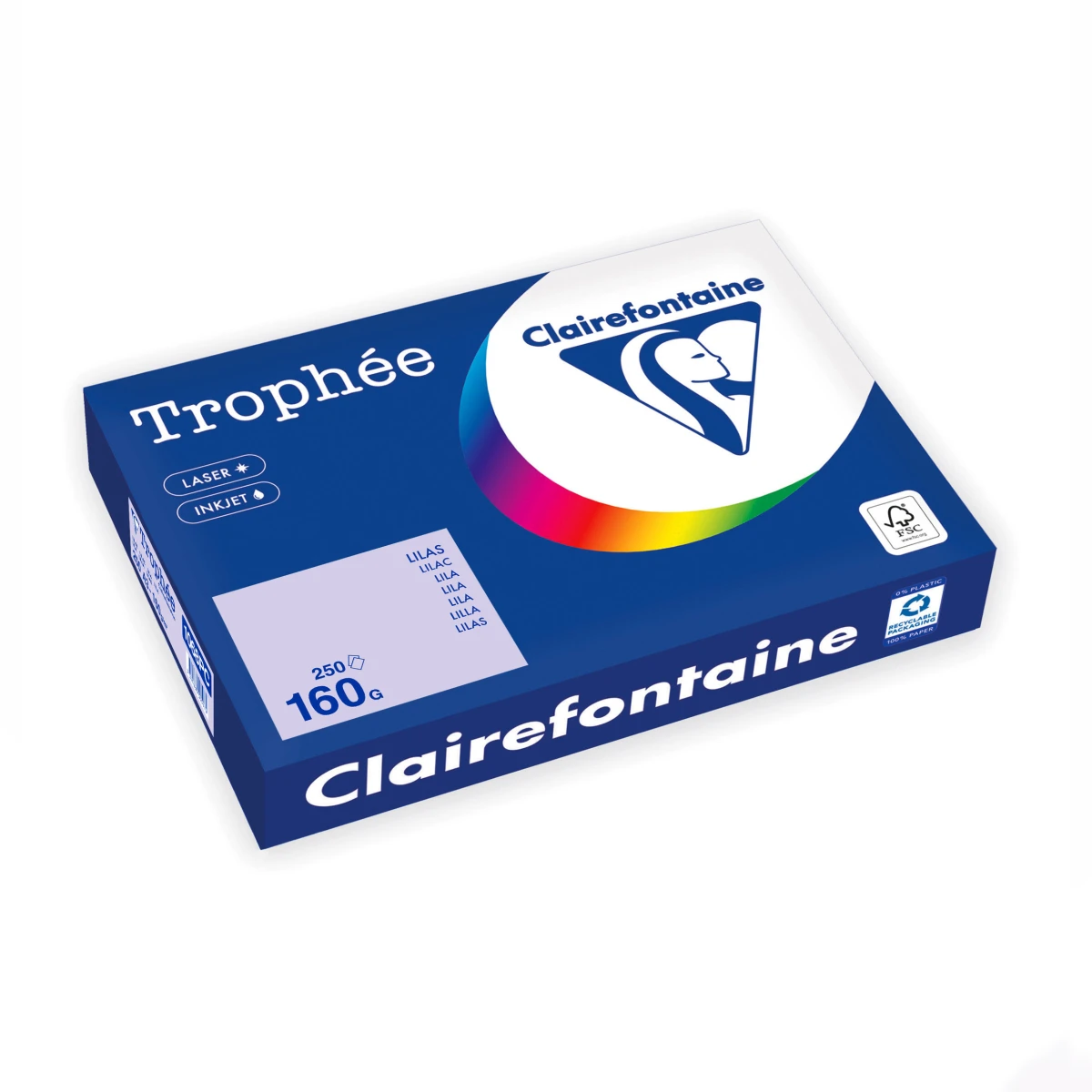 CLAIREFONTAINE Kopierpapier Trophée Pastell A3, 160 g/m², 250 Blatt
