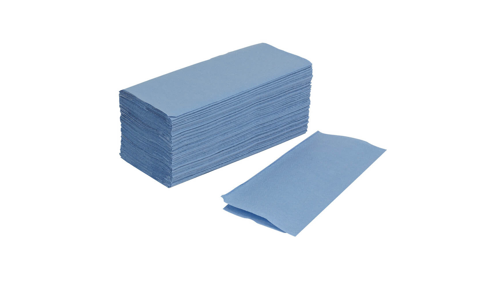 Papierhandtücher 2-lagig, blau, V-Falzung, Karton à 4'000 Stück